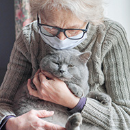 Image: woman holding cat