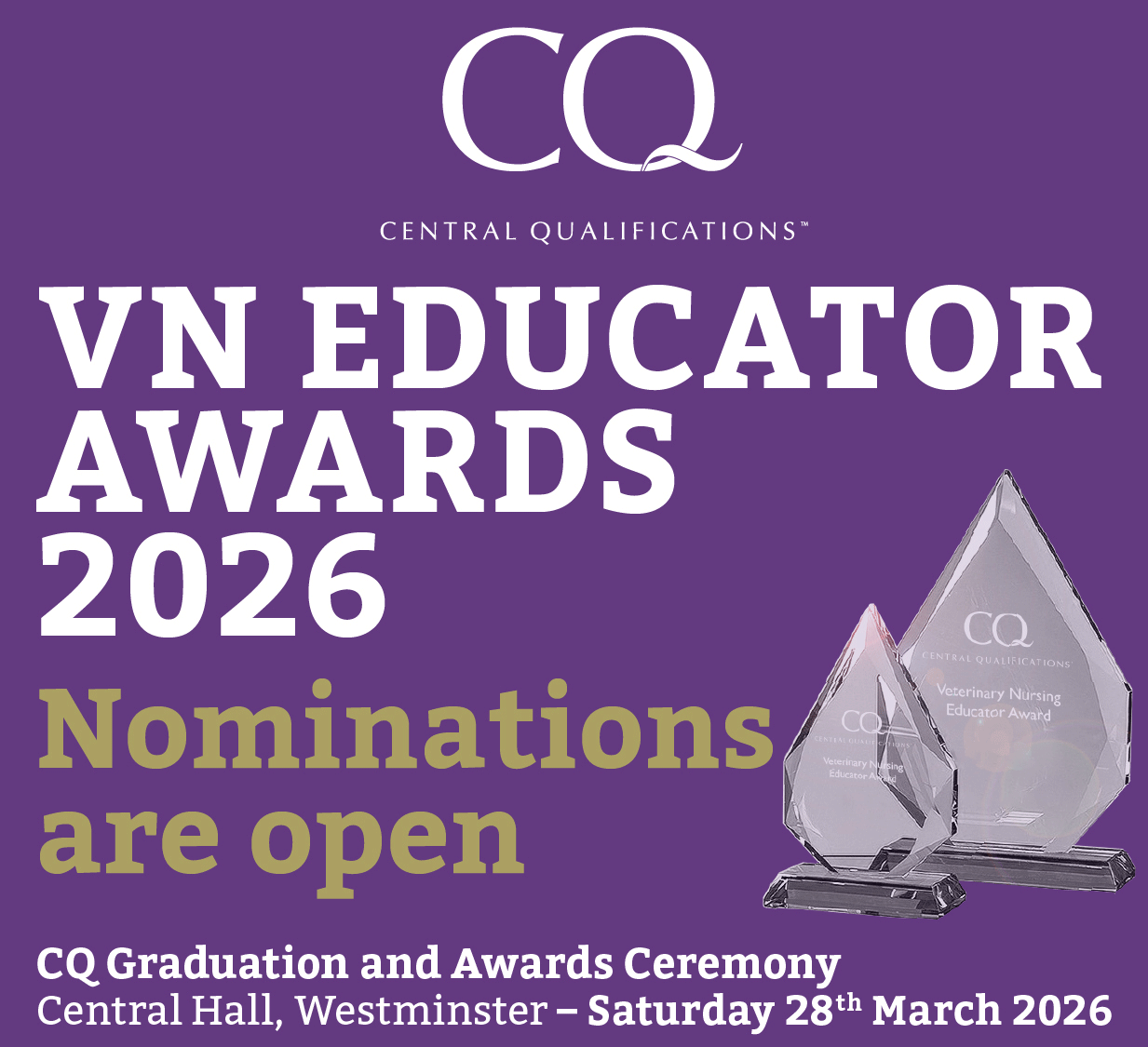VN Educator Awards 2026 - Nominations are now open, Click here to submit your nomination, Closing date is Friday 6th February 2026